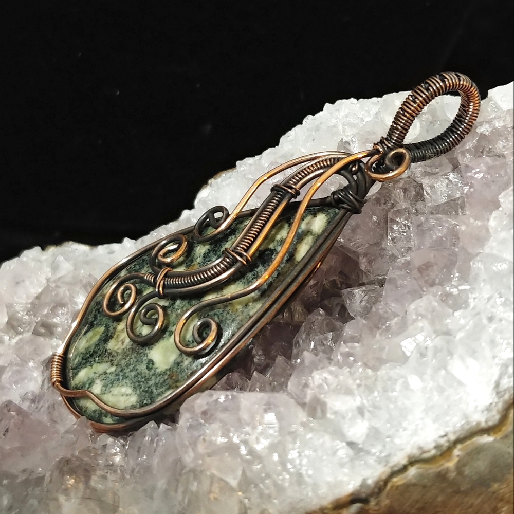 Nwot Large Statement Wire Wrapped Natural Agate S… - image 8